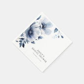 Vrijgezellenfeest van Navy Blue Floral Servet (Hoek)