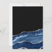 Vrijgezellenfeest van Navy en Silver Agate Kaart (Achterkant)