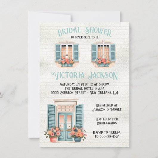 Vrijgezellenfeest van New Orleans Kaart (Voorkant)