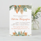 Vrijgezellenfeest van Oranje, groene en bruine Flo Kaart (Staand voorkant)