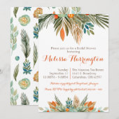 Vrijgezellenfeest van Oranje, groene en bruine Flo Kaart (Voorkant / Achterkant)