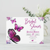 Vrijgezellenfeest van Paarse bloemen Kaart (Staand voorkant)