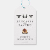 Vrijgezellenfeest van pannenkoeken en panties Mode Cadeaulabel (Voorkant)