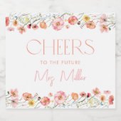 Vrijgezellenfeest van papaver sparkling wijnetiket (Enkel label)