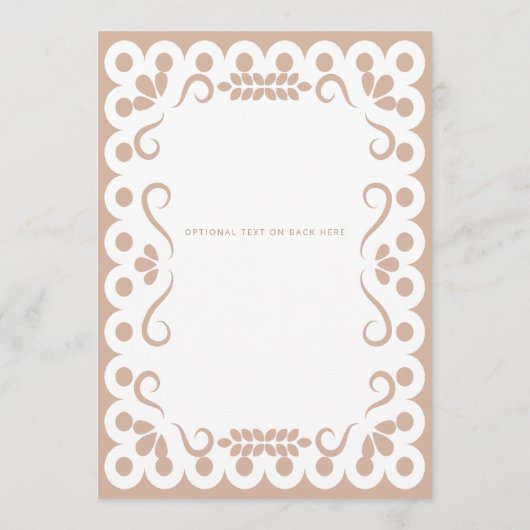 Vrijgezellenfeest van Papel Picado Boho Barro Menu (Achterkant)