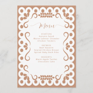 Vrijgezellenfeest van Papel Picado Boho Barro Menu
