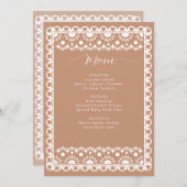 Vrijgezellenfeest van Papel Picado Boho Barro Menu (Voorkant / Achterkant)