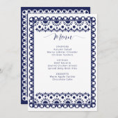 Vrijgezellenfeest van Papel Picado Boho Menu (Voorkant / Achterkant)