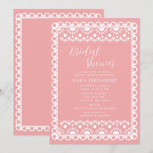 Vrijgezellenfeest van Papel Picado Cielito Lindo Kaart (Voorkant / Achterkant)