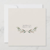 Vrijgezellenfeest van paren Rustic Anemone Olive W Kaart (Achterkant)