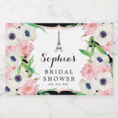 Vrijgezellenfeest van parijs mini-mousserende wijn sparkling wijnetiket (Enkel label)