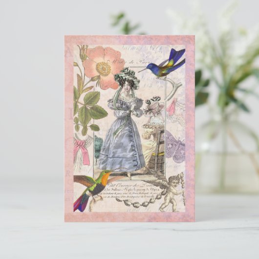  Vrijgezellenfeest van Parijs of Birthday Party Kaart (Staand voorkant)