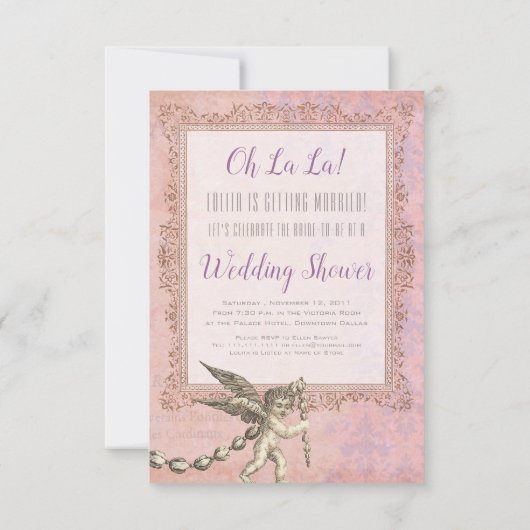  Vrijgezellenfeest van Parijs of Birthday Party Kaart (Achterkant)