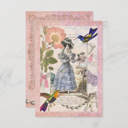  Vrijgezellenfeest van Parijs of Birthday Party Kaart (Voorkant / Achterkant)