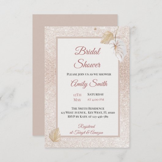 Vrijgezellenfeest van pasta Gray Silk Invintonijn RSVP Kaartje (Voorkant / Achterkant)