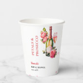 Vrijgezellenfeest van Petals en Prosecco Papieren Bekers (Achterkant)