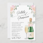 Vrijgezellenfeest van peulwijn en mousserende wijn  kaart (Voorkant)