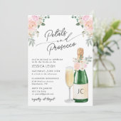 Vrijgezellenfeest van peulwijn en mousserende wijn  kaart (Staand voorkant)