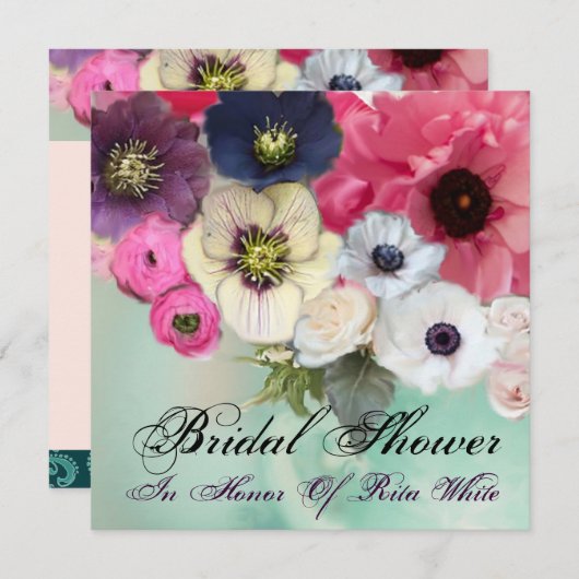 Vrijgezellenfeest VAN PINKROSEN EN VAN ANEMONSENST Kaart (Voorkant / Achterkant)