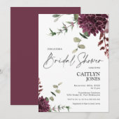 Vrijgezellenfeest van pruimen en lavendel kaart (Voorkant / Achterkant)