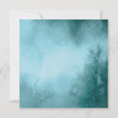 Vrijgezellenfeest van Red Poppy Turquoise Kaart (Achterkant)