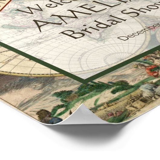 Vrijgezellenfeest van reiskaart Welkomstteken Miss Poster (Hoek)