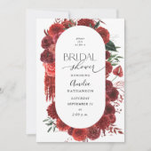 Vrijgezellenfeest van rode Floral Kaart (Voorkant)