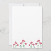 Vrijgezellenfeest van rode papaver kaart (Achterkant)