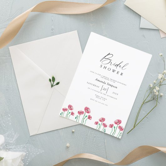 Vrijgezellenfeest van rode papaver kaart