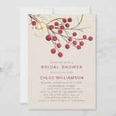 Vrijgezellenfeest van roodrode bosbessen kaart (Voorkant)