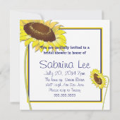 Vrijgezellenfeest van Royal Blue en Yellow Sunflow Kaart (Achterkant)