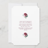 Vrijgezellenfeest van Roze en Bourgogne Peony Cham Kaart (Achterkant)