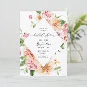 Vrijgezellenfeest van roze en perforatie kaart (Staand voorkant)