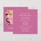 Vrijgezellenfeest van roze kersen kaart (Voorkant / Achterkant)