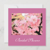 Vrijgezellenfeest van roze kersen kaart (Achterkant)