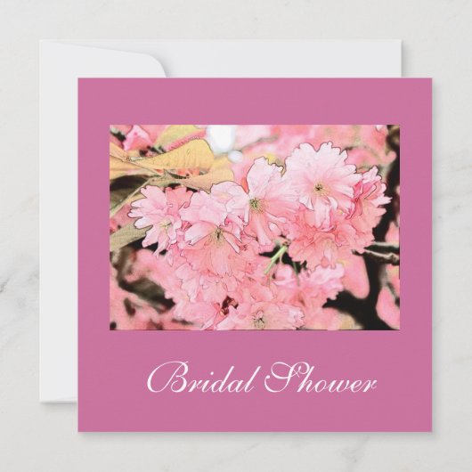 Vrijgezellenfeest van roze kersen kaart (Achterkant)