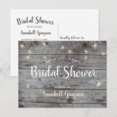 Vrijgezellenfeest van Rustige houtextuur Uitnodiging Briefkaart (Voorkant / Achterkant)