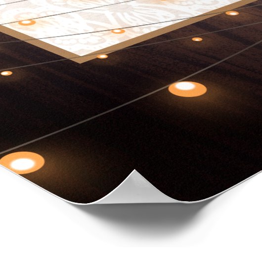 Vrijgezellenfeest van Rustige Sunflower String Lig Poster (Hoek)