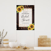 Vrijgezellenfeest van Rustige Sunflower String Lig Poster (Keuken)