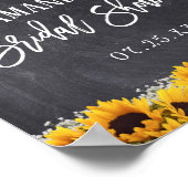 Vrijgezellenfeest van soennitisch zonnebloemkarton poster (Hoek)