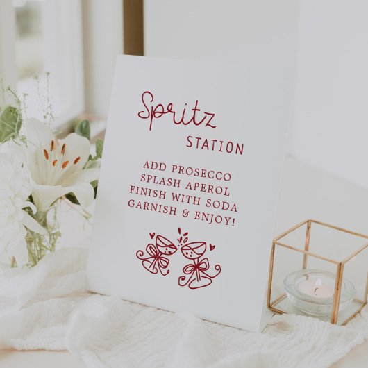 Vrijgezellenfeest van Spritz Reclamebord Met Voetstuk