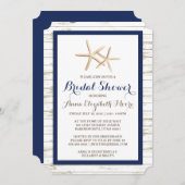 Vrijgezellenfeest van Starfish Whitewashed Wood Be Kaart (Voorkant / Achterkant)