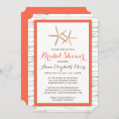 Vrijgezellenfeest van Starfish Whitewashed Wood Be Kaart (Voorkant / Achterkant)