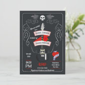 Vrijgezellenfeest van steen- en rolkarton kaart (Staand voorkant)