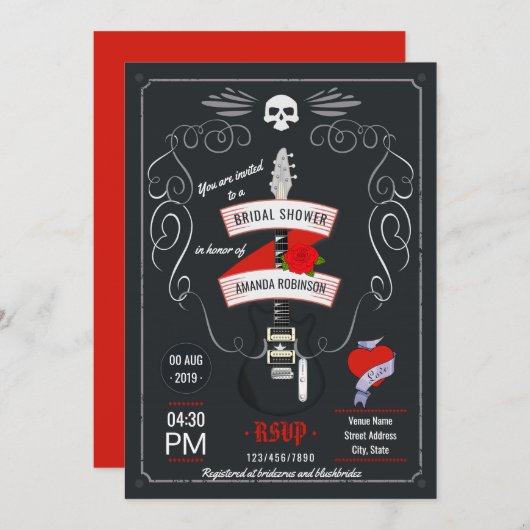 Vrijgezellenfeest van steen- en rolkarton kaart (Voorkant / Achterkant)