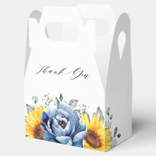 Vrijgezellenfeest van Sunflower Dusty Blue Slate P Bedankdoosjes (Geopend)