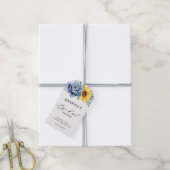 Vrijgezellenfeest van Sunflower Dusty Blue Slate P Cadeaulabel (Met Touw)