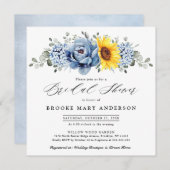 Vrijgezellenfeest van Sunflower Dusty Blue Slate P Kaart (Voorkant / Achterkant)