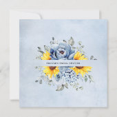 Vrijgezellenfeest van Sunflower Dusty Blue Slate P Kaart (Achterkant)