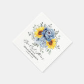 Vrijgezellenfeest van Sunflower Dusty Blue Slate P Servet (Hoek)